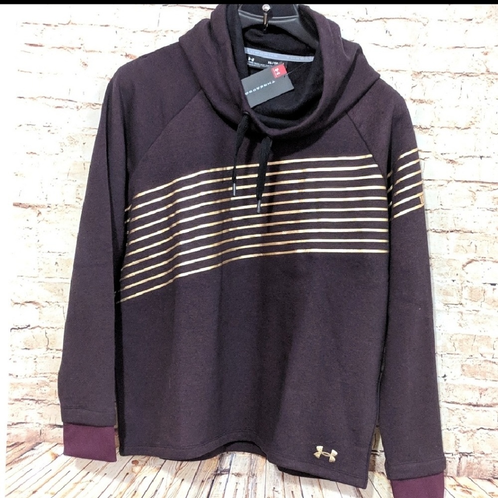 Last 1! Under Armour Threadborne Fleece Cowl Neck - Picture 5 of 6